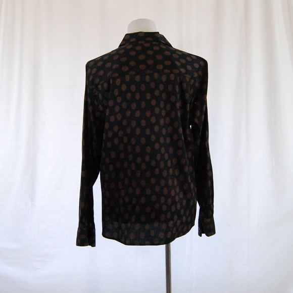 Foxcroft Polka Dot Button Down Top - Picture 3 of 7